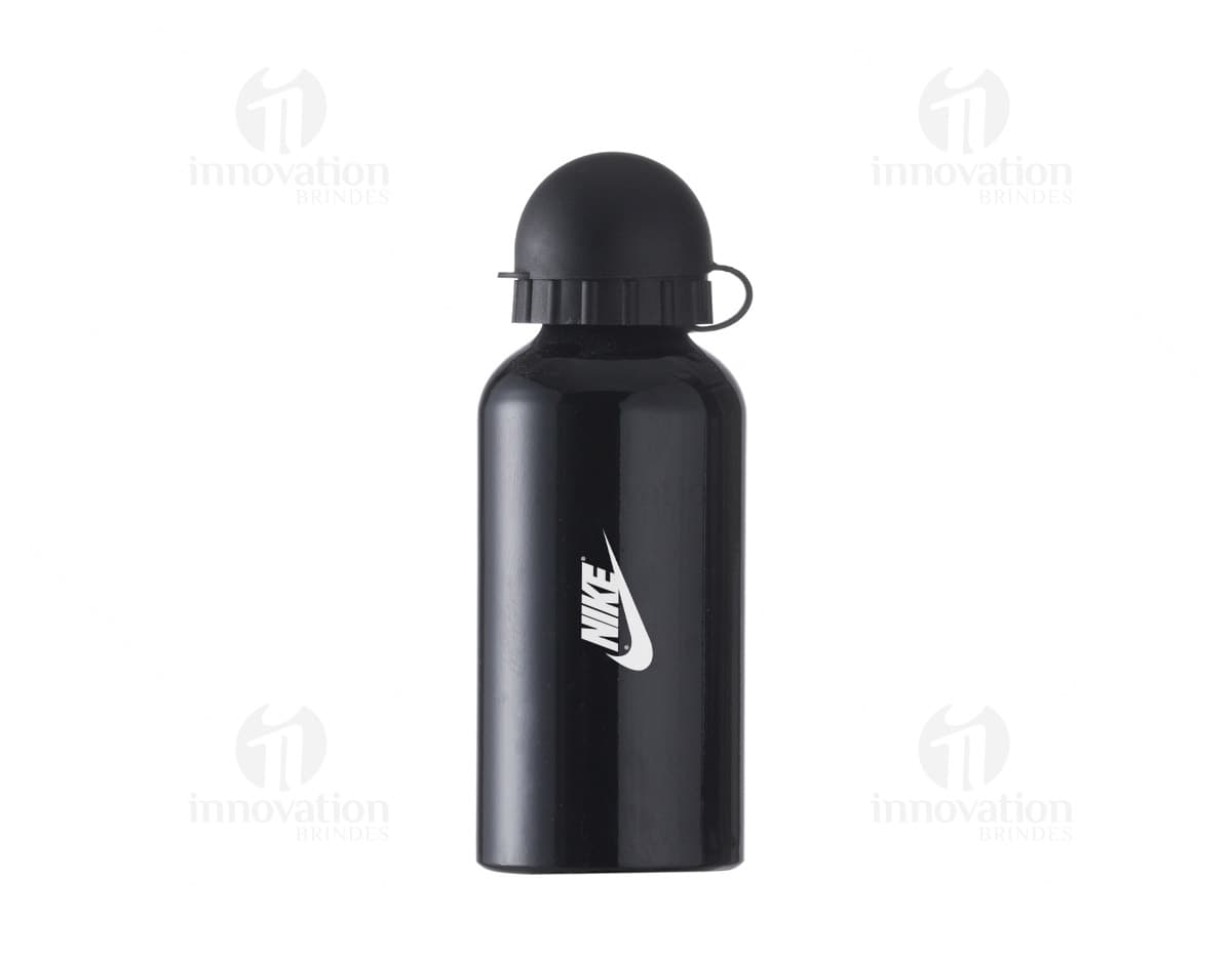 Garrafa squeeze de alumínio 400ml para brindes promocionais. Ideal para transporte de líquidos e cuidados pessoais. Prático, higiênico e resistente. Aproveite!