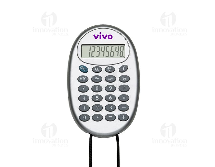 Calculadora plástica com cordão: a ferramenta perfeita para otimizar suas finanças e negócios. Moderna e prática, ideal para cálculos rápidos e precisos. Garanta já a sua!