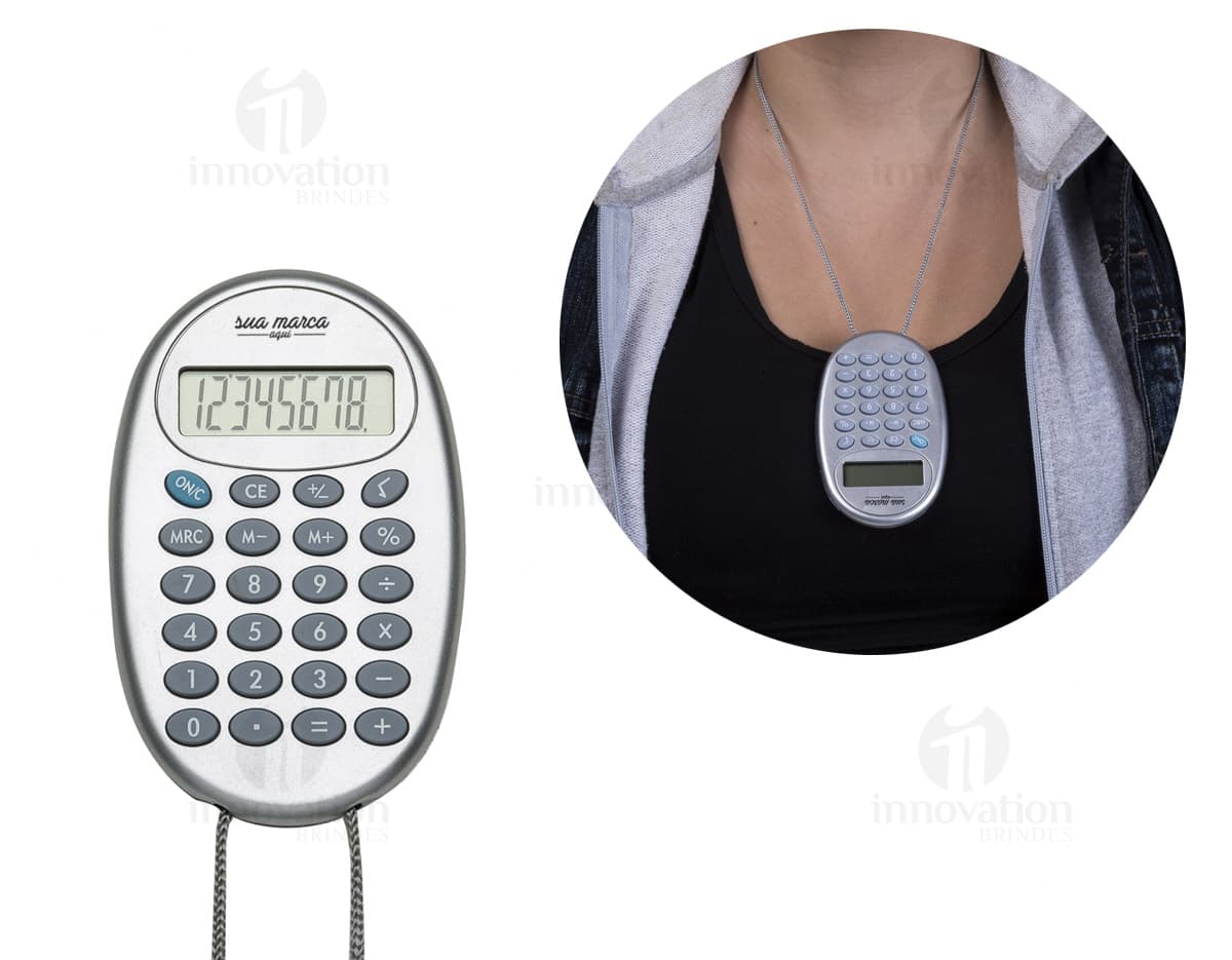 Calculadora plástica com cordão: a ferramenta perfeita para suas necessidades financeiras e de negócios. Prática e moderna, a calculadora é ideal para cálculos rápidos e precisos. Garanta já a sua!