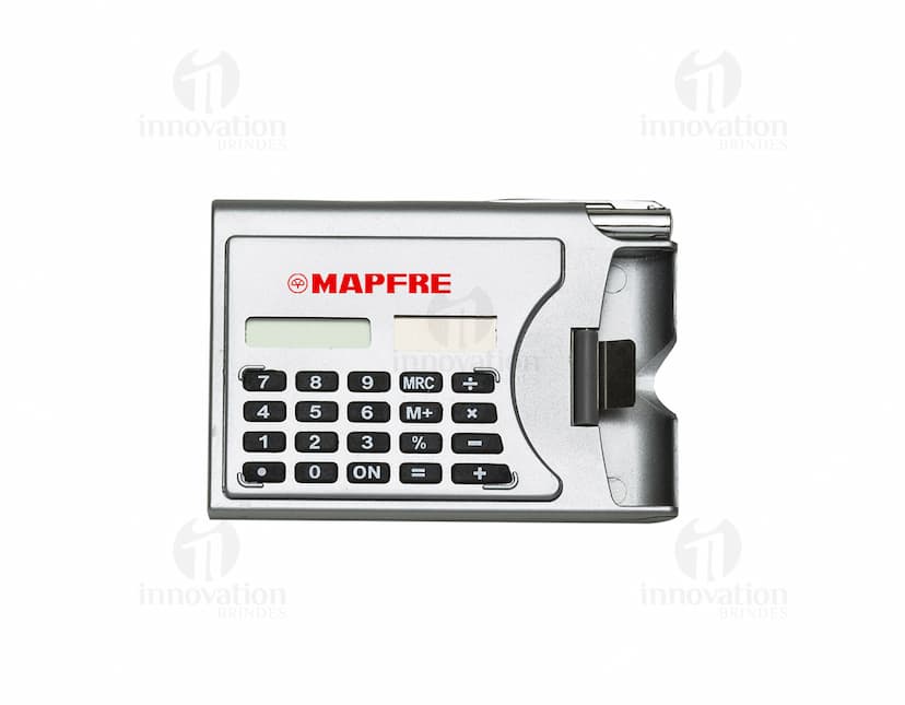 Calculadora plástica com porta cartão perfeita para o seu escritório. Moderna e prática, ideal para cálculos de matemática e finanças. Adquira já a sua!