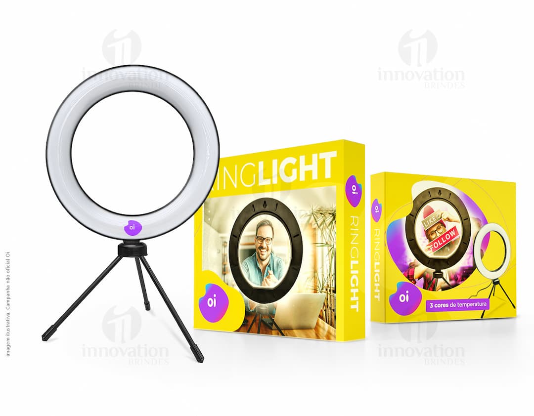Um anel de luz de 6 polegadas perfeito para iluminar suas transmissões ao vivo e vídeos. Ideal para criadores de conteúdo, o design redondo e moderno traz um toque profissional às suas gravações. Aproveite agora mesmo!