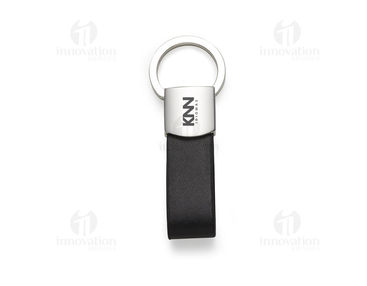 chaveiro metal com couro Personalizado