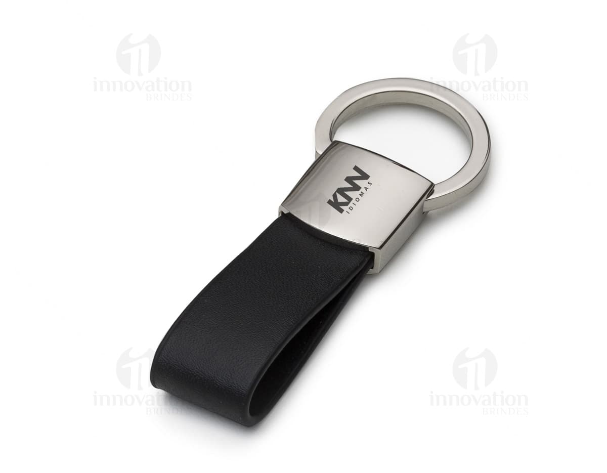 chaveiro metal com couro Personalizado