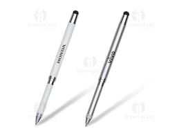 Caneta metal touch: instrumento de escrita e business essencial para diversos documentos. Design elegante em metal prateado