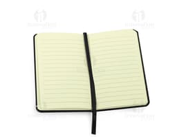 Bloco de anotações moderno em couro sintético, perfeito para o seu dia a dia no trabalho ou estudos. Design portátil e