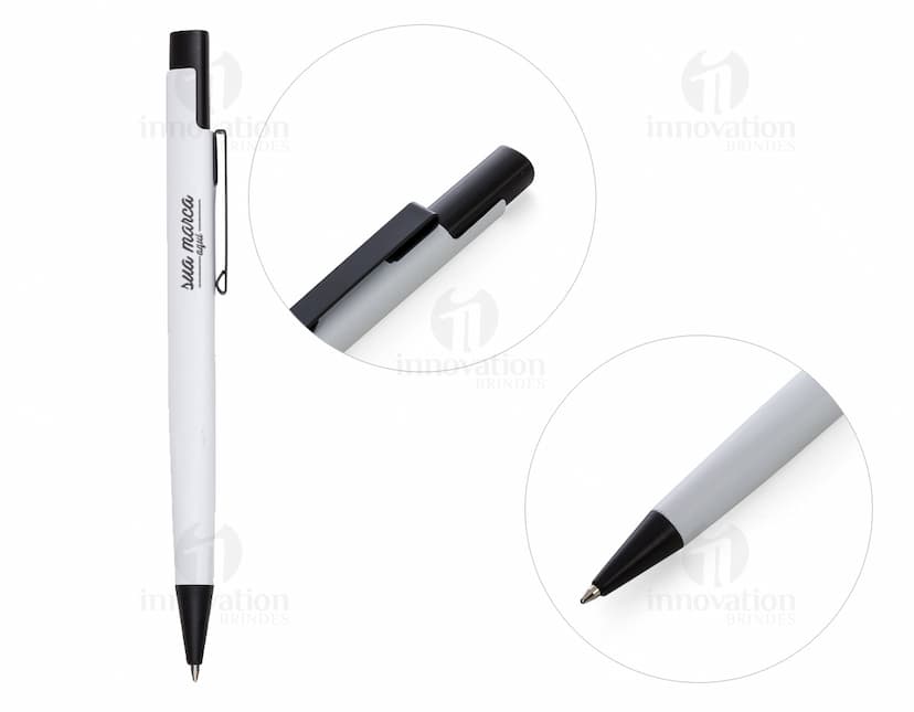Caneta semimetal para escrita suave e duradoura. Ideal para uso no escritório, na escola ou em reuniões de negócios. Feita com materiais de alta qualidade, proporcionando conforto ao escrever. Adquira a sua agora e tenha um item de papelaria essencial!
