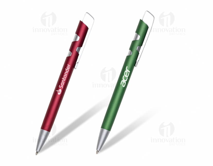Caneta semimetal - Acessório de escrita elegante e durável, ideal para o dia a dia no escritório, escola ou em casa. Perfeita para assinar documentos, fazer anotações e desenhos. Adquira já a sua!