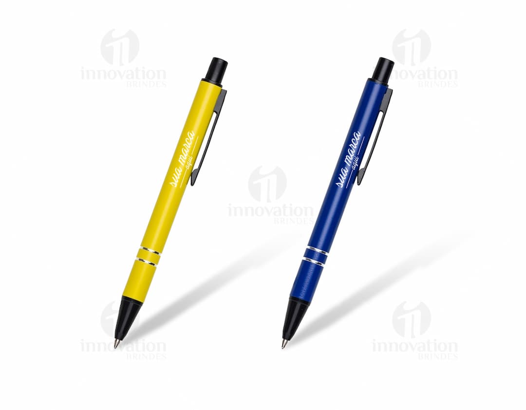Mini caneta semimetal - Ideal para quem busca qualidade e praticidade! Perfeita para uso no escritório, na escola ou em casa. Com ponta resistente, tinta durável e design elegante. Acesse nosso site de brindes e adquira já a sua!