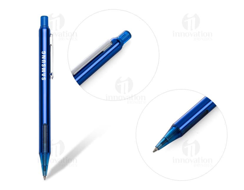 Caneta semimetal cromada para escrita de qualidade em papel. Ideal para uso no escritório, escola ou negócios. Equipamento resistente e durável, com tinta de alta qualidade. Perfeita para assinaturas e ilustrações. Adquira a sua agora e melhore a sua experiência de escrita!