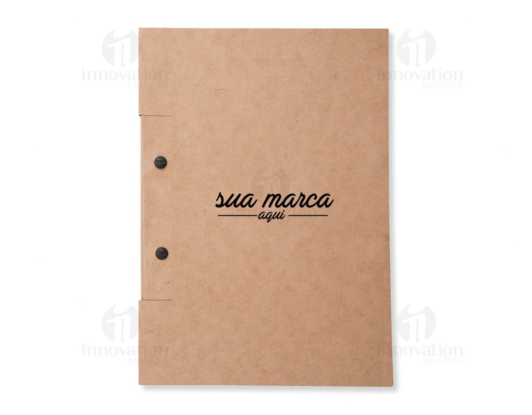 Pasta de Convenção Vintage em Papel Kraft | Organize seus documentos com estilo e praticidade. Feita com material isolante, conta com um design retro marrom e espaçoso para todas as suas necessidades de escritório. Compre já!