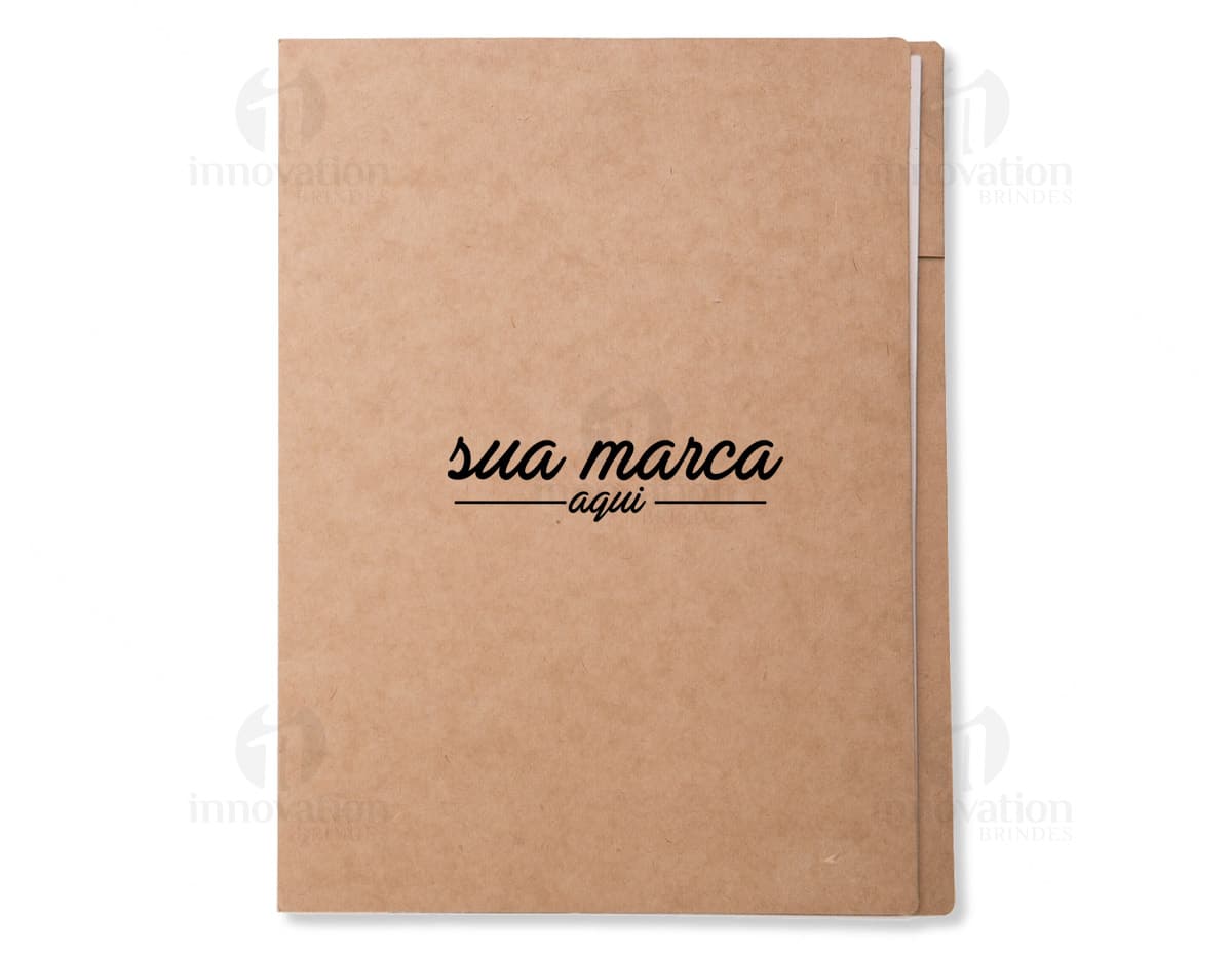 Pasta de Convenção em Papelão Reciclável - Embalagem Vazia para Documentos e Mercadorias. Ideal para Conferências e Eventos. Prático e Sustentável.