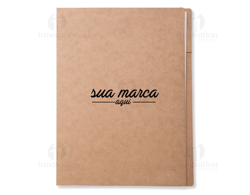 Pasta de Convenção em Papelão Reciclável - Embalagem Vazia para Documentos e Mercadorias. Ideal para Conferências e Eventos. Prático e Sustentável.