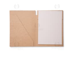 Caixa de papelão reciclável para armazenar seus documentos e material de escritório. Prática e resistente, a pasta de