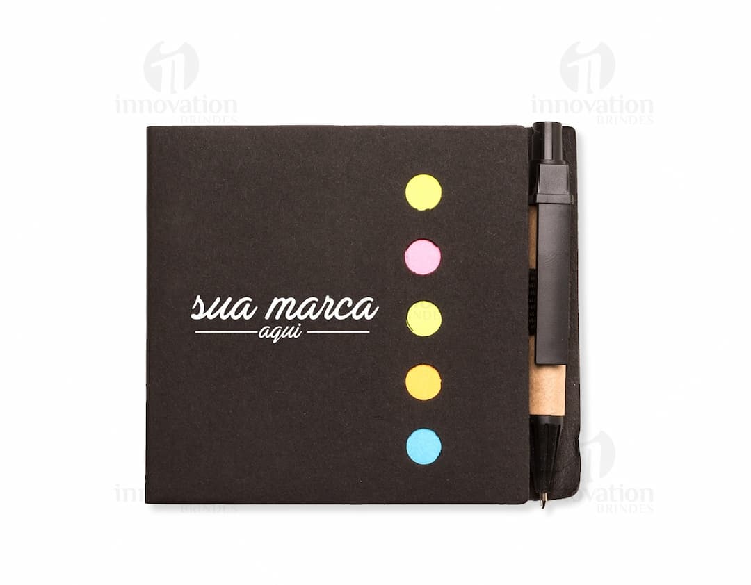 Bloco de anotações em couro sintético para organização no escritório. Ideal para manter seus documentos e informações importantes sempre à mão. Perfeito para reuniões de negócios, anotações de aulas e muito mais. Adquira já o seu!