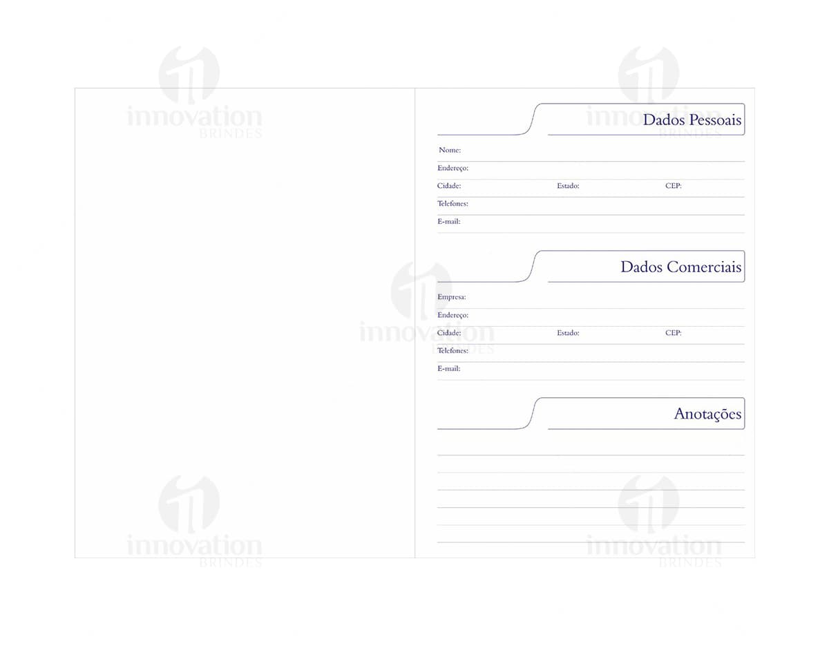 caderno de negócios Personalizado