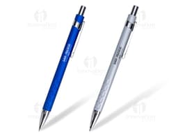 Caneta de metal prateada, ideal para escrita suave e precisa. Perfeita para uso no escritório, na escola ou em casa. Feita