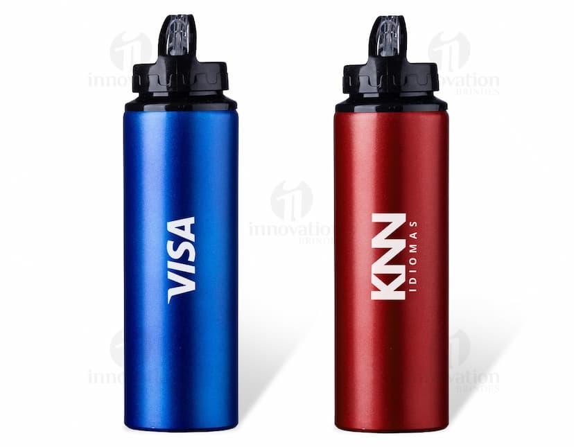 Squeeze de metal 750 ml - Garrafa de metal de alta qualidade, ideal para manter sua bebida sempre fresca e com estilo. Perfeito para levar para academia, trabalho ou viagens. Durável, moderno e prático. Adquira já o seu!