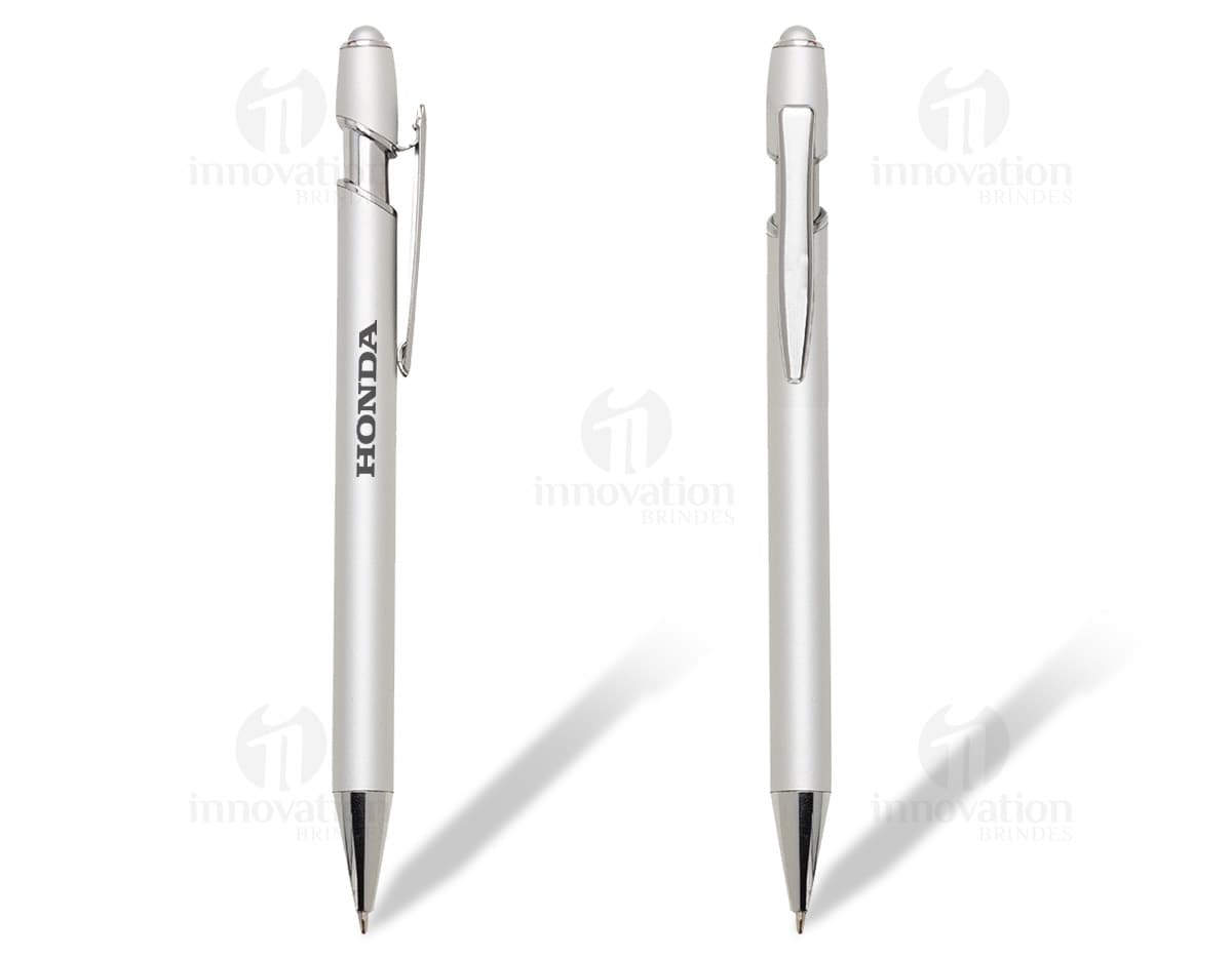 Caneta de metal touch: uma ferramenta versátil e elegante para o seu dia a dia. Com design em aço inoxidável, ideal para uso no escritório, em reuniões de negócios ou mesmo para uso pessoal. Escreva com precisão e ainda utilize a ponta touch para dispositivos eletrônicos. Adquira já a sua e tenha sempre a melhor qualidade em suas mãos!