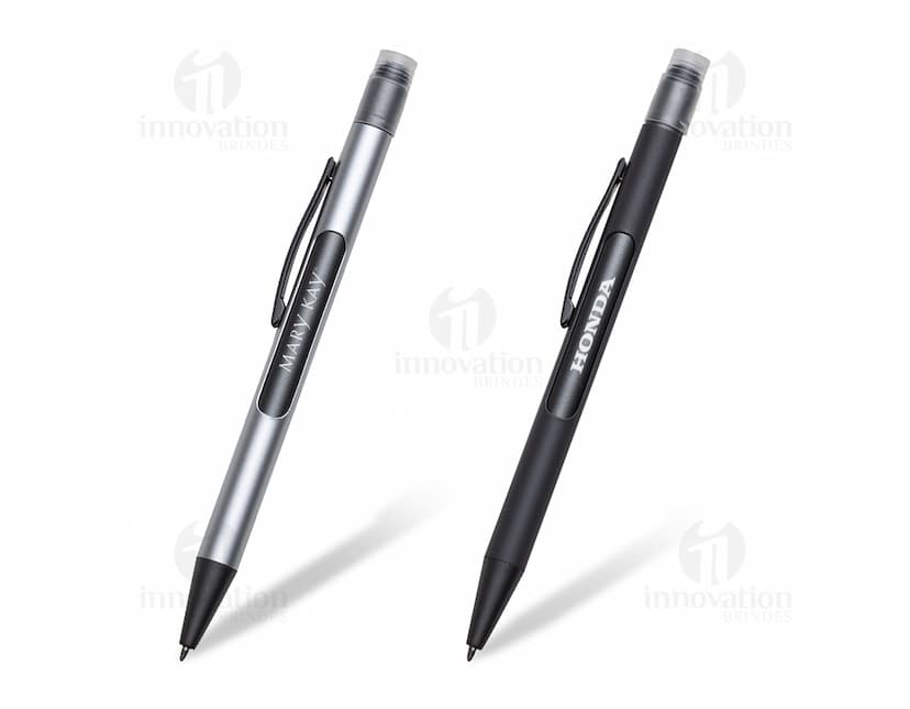 Caneta de metal com LED, ideal para assinaturas e escrita profissional. Perfeita para uso em escritório, escola e negócios. Escreva com precisão e estilo!