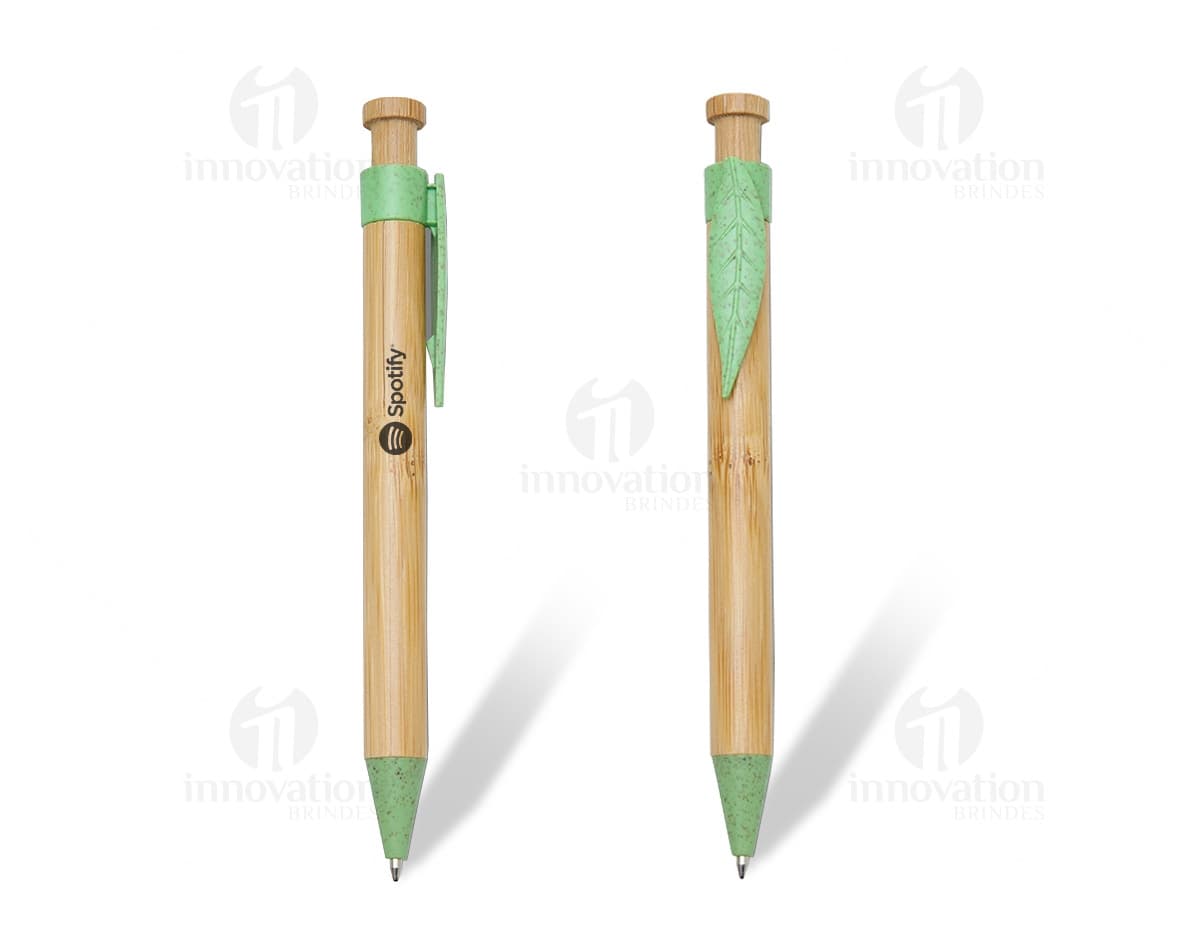 Caneta de bambu para escrita suave e confortável. Perfeita para uso na escola, escritório ou negócios. Feita de material sustentável. Adquira a sua hoje mesmo!