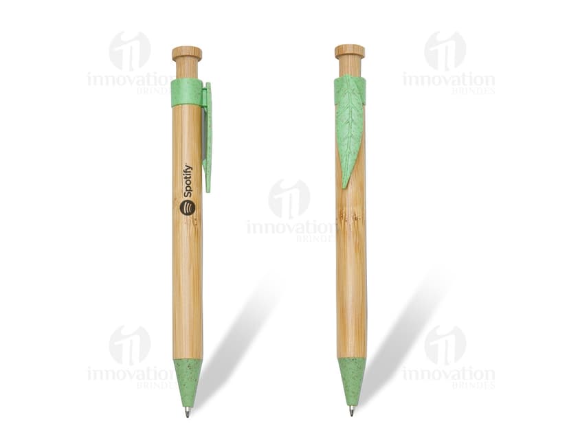 Caneta de bambu para escrita suave e confortável. Perfeita para uso na escola, escritório ou negócios. Feita de material sustentável. Adquira a sua hoje mesmo!