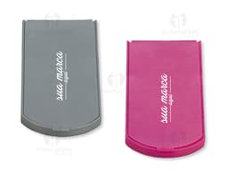 Espelho plástico moderno e elegante para brindes corporativos. Ideal para o seu negócio! Confeccionado em material de alta