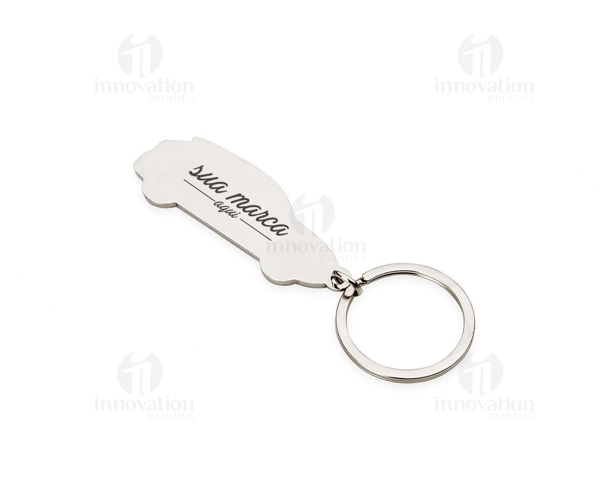 Chaveiro de Metal Carro - Design moderno e sofisticado para garantir a segurança do seu veículo. Feito em aço cromado, com corrente resistente e fechadura de segurança. Ideal para controle de acesso e segurança. Adquira já o seu!