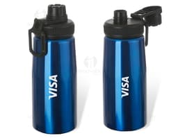 Squeeze de Metal 750ml - Design moderno em metal, capacidade de 750ml e tampa para facilitar o uso. Perfeito para qualquer