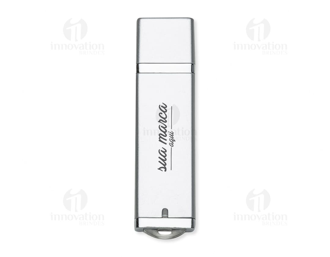 Pen drive plástico 4GB: armazene seus arquivos com segurança e praticidade. Modelo moderno e tecnológico, com design business