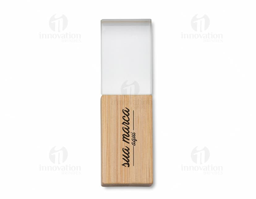 pen drive cristal bambu 8gb Personalizado