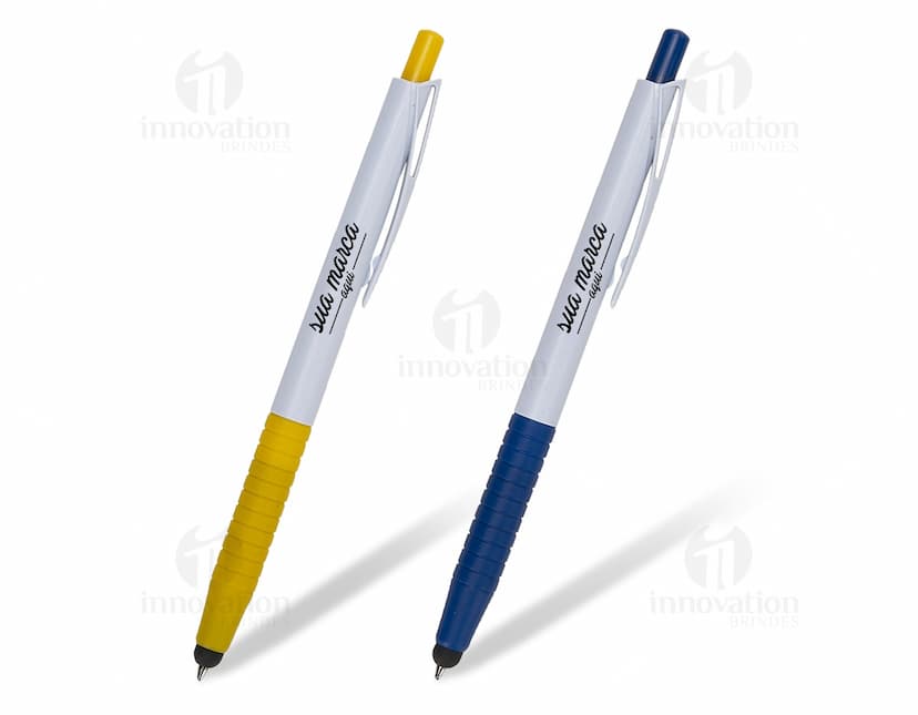Caneta plástica touch perfeita para escrita suave e precisa em qualquer ocasião! Ideal para uso escolar, no escritório ou em casa. Com design moderno e ponta touch, esta caneta é indispensável para quem busca praticidade e qualidade. Adquira já a sua e deixe suas anotações ainda mais elegantes.