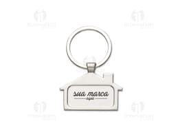 Chaveiro de Metal Casa - Decoração Artística em Formato de Casa para Presente Este chaveiro de metal em formato de casa é o