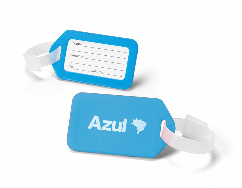 Identificador de bagagens para uma viagem mais segura e tranquila! Personalize com seu logo e mantenha suas malas sempre identificáveis. Compre agora e garanta praticidade e segurança para suas viagens. Ideal para negócios e lazer. Proteja seus pertences com estilo!