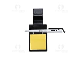 Image of a cell phone holder with notepad, ideal for facilitating the visibility of the device while working or studying.