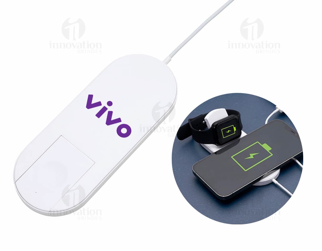 Base de indução para celular e iwatch, tecnologia de ponta para carregar seus dispositivos de forma prática e rápida. Acesse o mundo digital com facilidade e segurança, seja no escritório ou em casa. Conecte-se sem complicação!