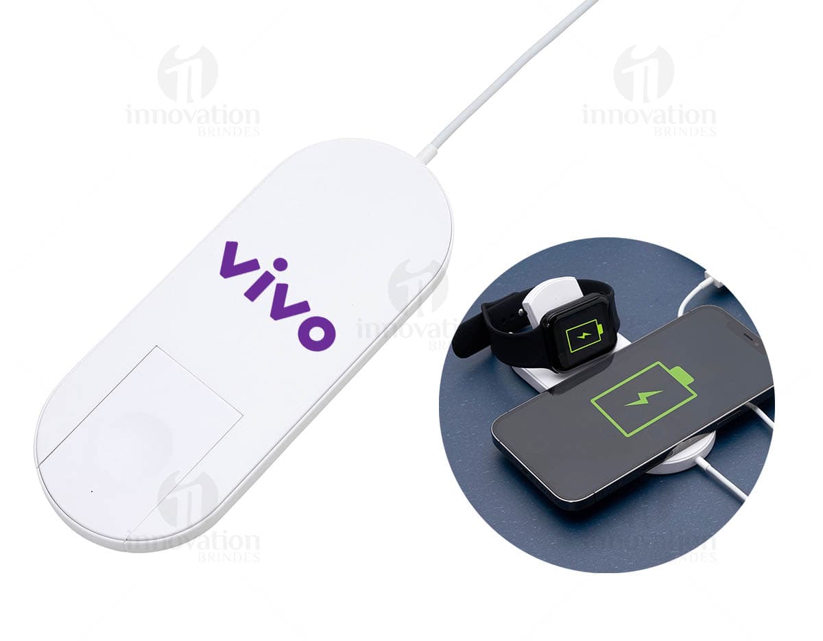 Base de indução para celular e iwatch - Acesso à tecnologia de ponta diretamente ao alcance das suas mãos. Conecte-se com praticidade e segurança nessa base de indução versátil e funcional. Ideal para quem busca praticidade e organização em um mundo cada vez mais conectado. Adquira já e potencialize a performance dos seus dispositivos eletrônicos.
