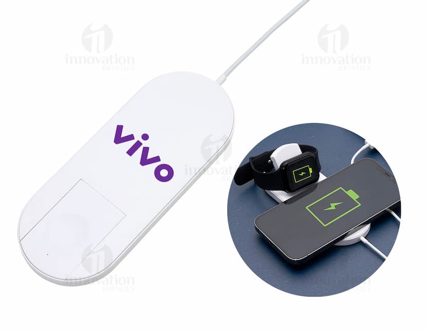Base de indução para celular e iwatch - Acesso à tecnologia de ponta diretamente ao alcance das suas mãos. Conecte-se com praticidade e segurança nessa base de indução versátil e funcional. Ideal para quem busca praticidade e organização em um mundo cada vez mais conectado. Adquira já e potencialize a performance dos seus dispositivos eletrônicos.
