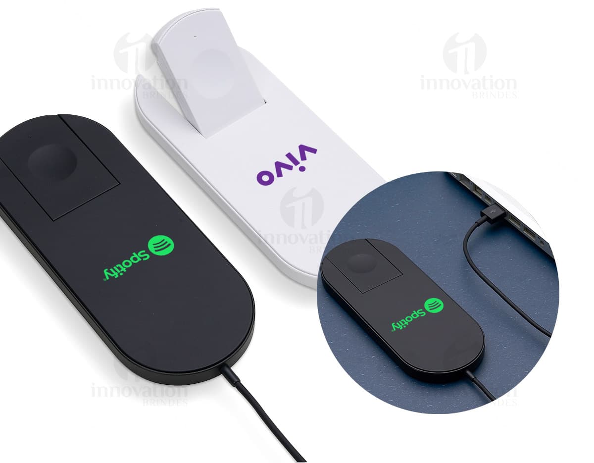 Base de indução para celular e iwatch - A tecnologia avançada ao seu alcance! Conecte seus dispositivos de forma rápida e segura com esta base de indução. Ideal para ambientes de trabalho ou em casa, mantendo a praticidade e a organização. Acesse o mundo virtual com mais facilidade e segurança. Adquira já a sua!