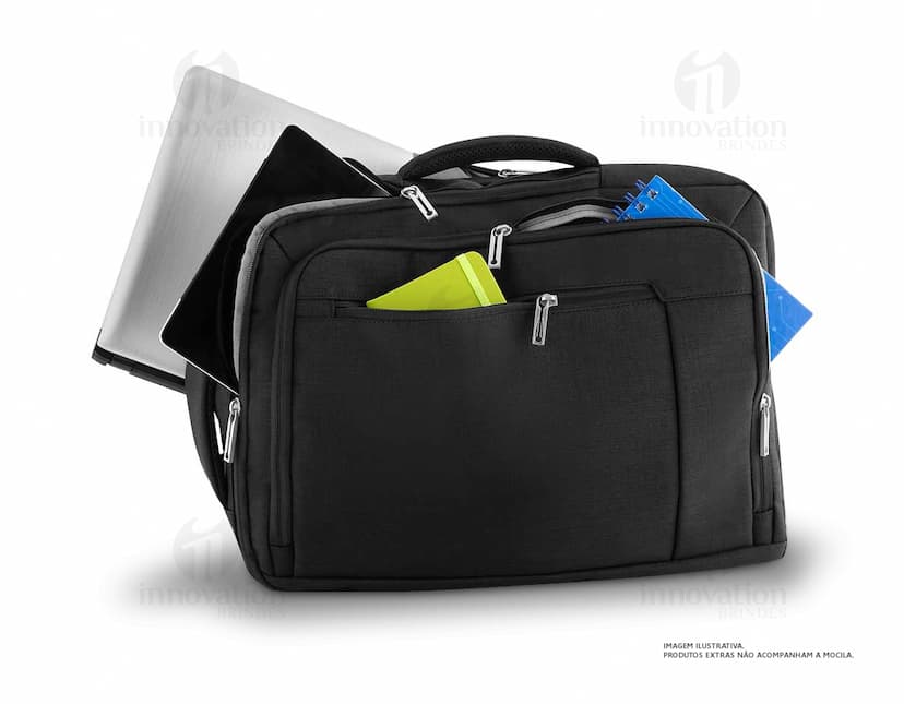 Mochila para notebook preta em couro - Ideal para viagens de negócios e profissionais de fotografia. Moderna e prática, com compartimento acolchoado para notebook e câmera. Perfeita para armazenar seus equipamentos com segurança e estilo. Adquira já a sua!