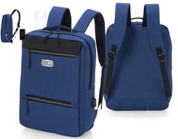 Modern black leather backpack for business travel and personal style. Made from high-quality material with a zipper closure