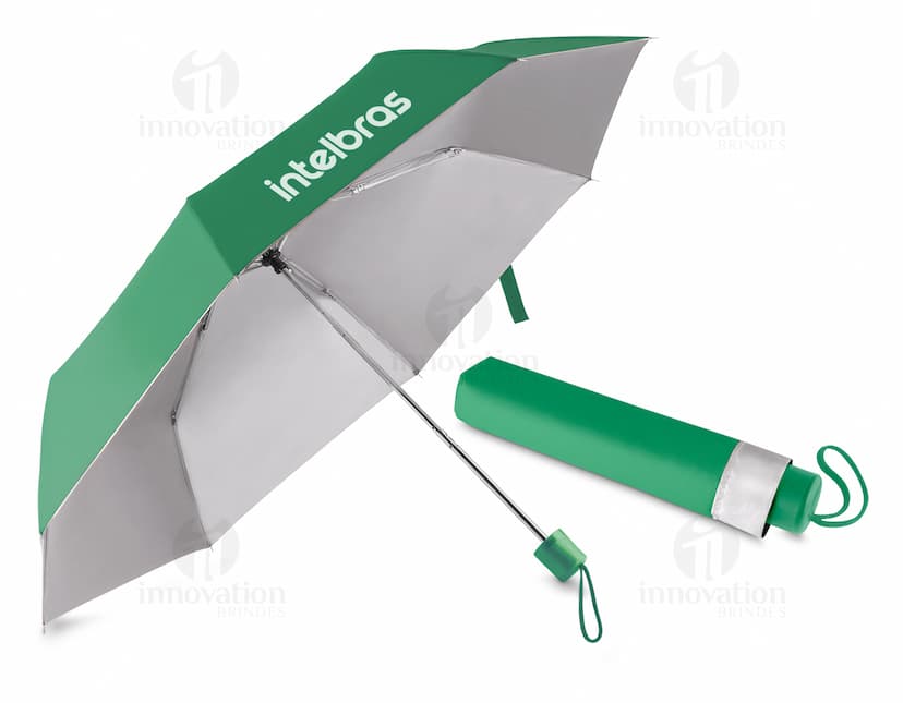 Ilustração de um guarda-chuva fora de linha, isolado em fundo branco. O guarda-chuva é um símbolo de proteção e segurança, sendo uma opção ideal para presentear seus clientes. Com design moderno e elegante, é perfeito para ajudar a destacar sua marca em eventos e feiras de negócios. Este equipamento prático e funcional é o item promocional ideal para promover sua empresa e garantir a imagem de confiança e proteção aos seus clientes. Adquira já o seu!