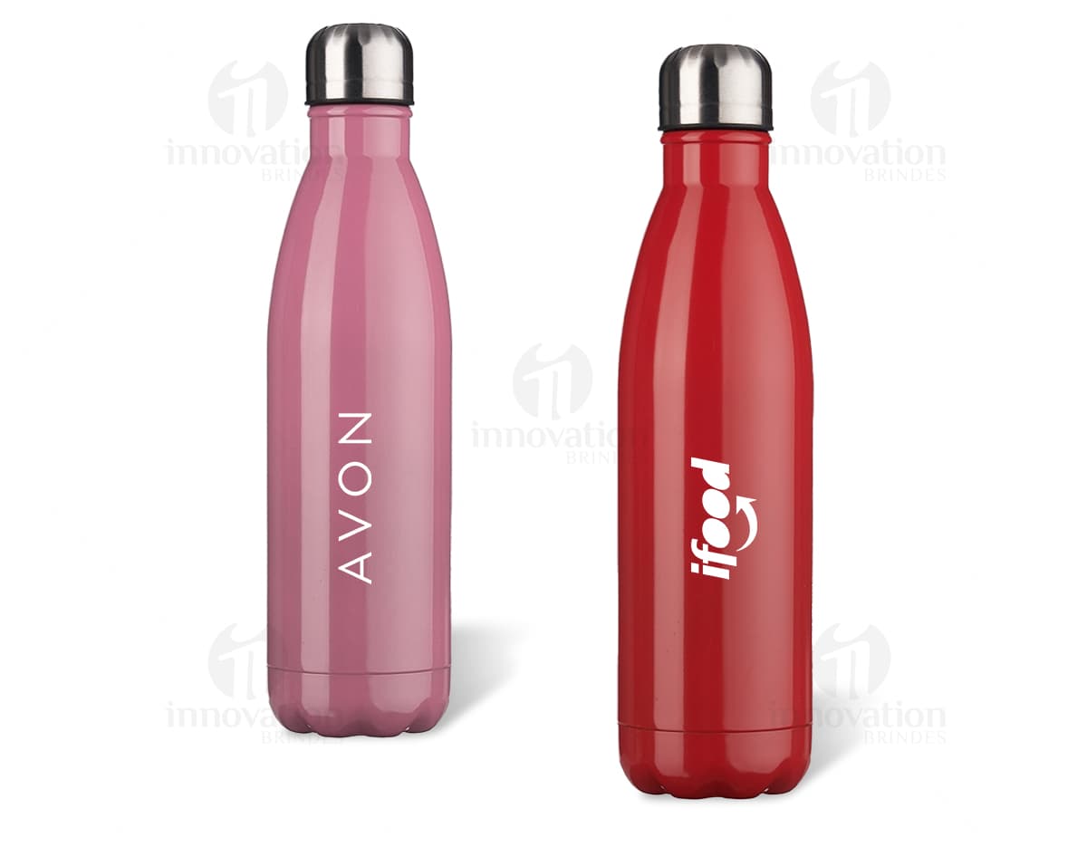 Garrafa Inox 750ml - Ideal para manter sua hidratação em dia! Feita de material resistente, essa garrafa é perfeita para