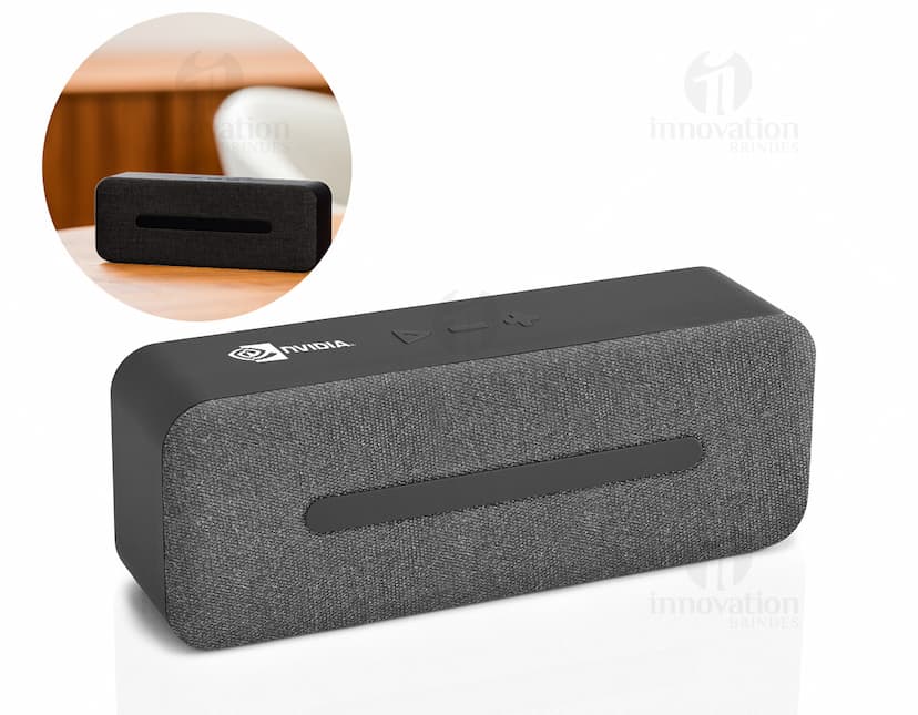 Caixa de som moderna e tecnológica para escritório. Equipamento de alta qualidade em plástico. Design elegante, perfeito para ambiente de negócios. Acesse o site e conheça mais!