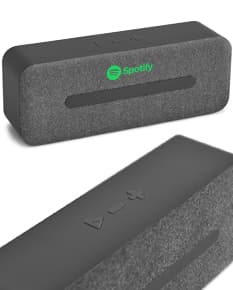 Caixa de som moderna e elegante, perfeita para escritório. Equipamento de tecnologia avançada, ideal para ouvir suas músicas favoritas com qualidade de som incrível. Aproveite no desktop ou em qualquer lugar. Adquira já a sua!