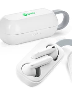 Fone wireless bluetooth 5.0 em ABS cor rosa, modelo de porquinho cofrinho, dispositivo eletrônico com conexão sem fio, ideal para economia e finanças, simbolizando segurança e investimento.