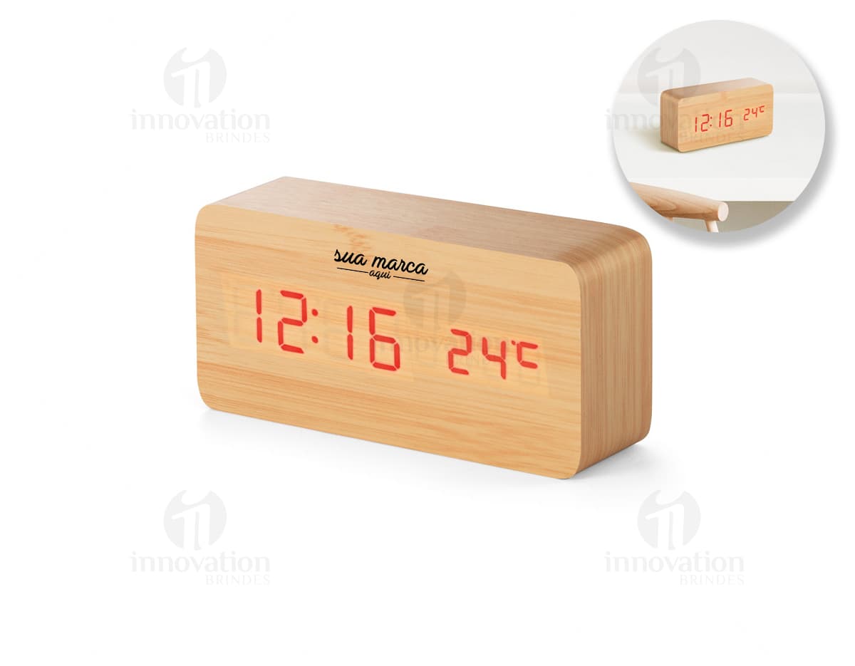 relógio de madeira Personalizado