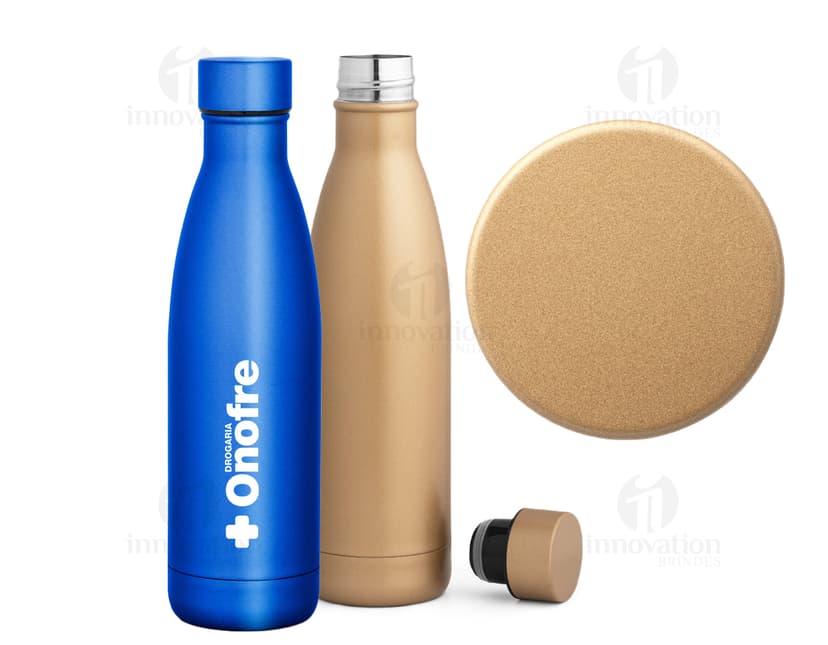 Garrafa Térmica 500ml: Mantenha suas bebidas sempre frescas e na temperatura ideal com nossa garrafa térmica de alta qualidade. Ideal para manter a hidratação durante o dia, seja no trabalho, academia ou até mesmo em um passeio ao ar livre. Feita com material resistente e design moderno, a garrafa térmica é perfeita para quem busca praticidade e estilo. Adquira já a sua e aproveite bebidas geladas por mais tempo!