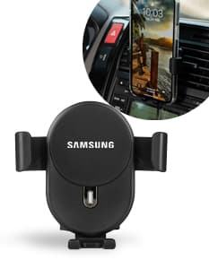 Suporte Veicular com Carregador - Mantenha seu smartphone sempre carregado enquanto dirige com este moderno suporte veicular. Com tecnologia de segurança integrada, você pode utilizar o GPS do seu celular de forma segura. Perfeito para o dia a dia no trânsito. Compre já!