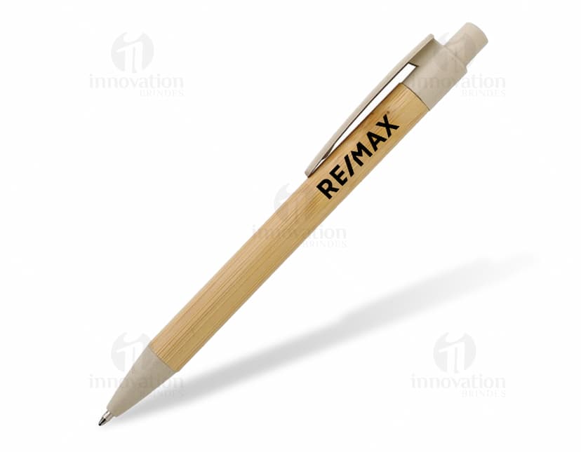 Caneta de bambu - Ideal para escrita suave e confortável. Feita com material sustentável, perfeita para escritório, escola e negócios. Adquira já a sua!