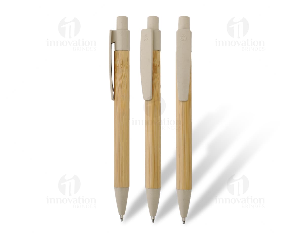 Caneta de bambu, ferramenta elegante e sustentável para escrita. Feita de bambu natural, é ideal para uso no escritório, na escola ou em casa. Design moderno, confortável e durável. A caneta perfeita para quem busca qualidade e responsabilidade ambiental. Adquira já a sua!